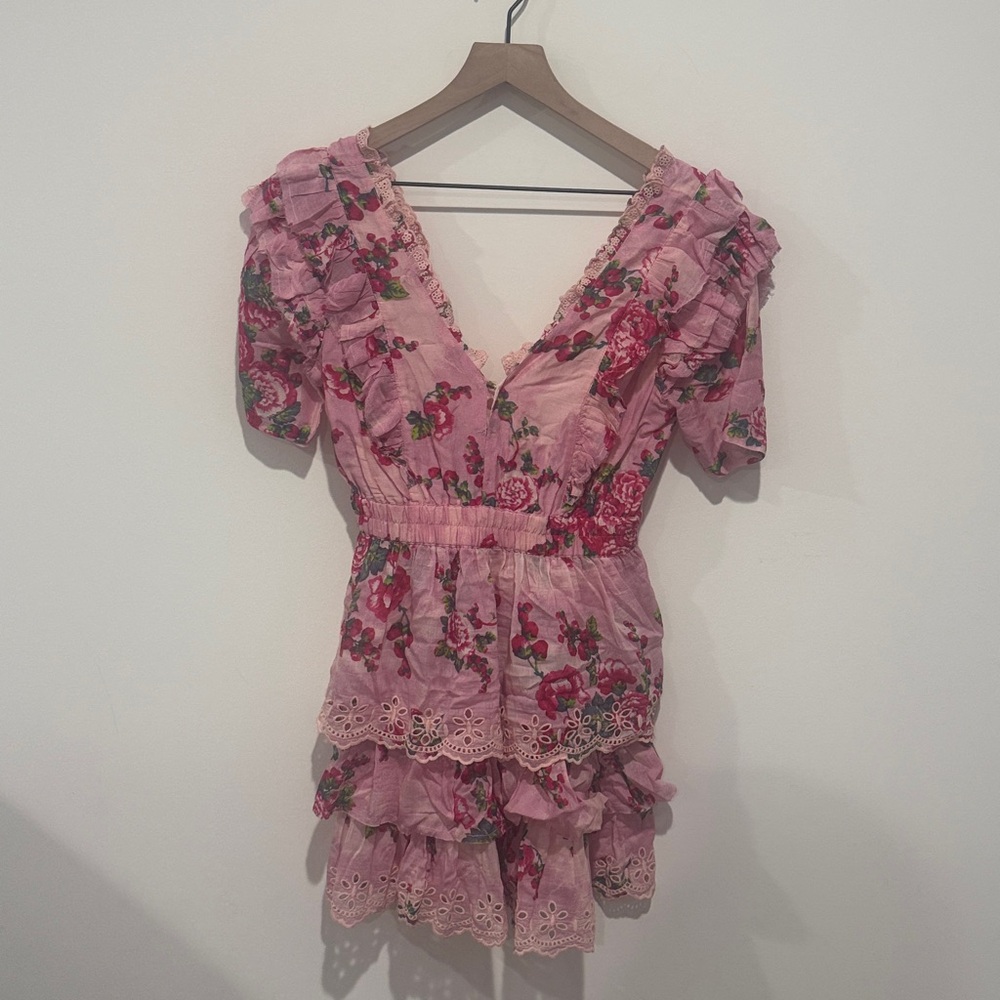 • LoveShackFancy • Women’s Aldina Dress in Pink Desert
Rose Floral Pattern Smal - Picture 3 of 5